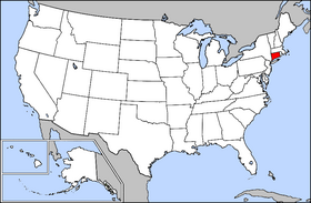 USA Geography Connecticut Highlighted